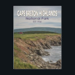 Carte Postale Parc national des Hautes-Terres-du-Cap-Breton Cana<br><div class="desc">Conception vectorielle du parc national des Hautes-Terres-du-Cap-Breton. Le parc est le premier parc national dans les provinces atlantiques du Canada. Il se compose de montagnes,  de vallées,  de cascades et de côtes rocheuses.</div>