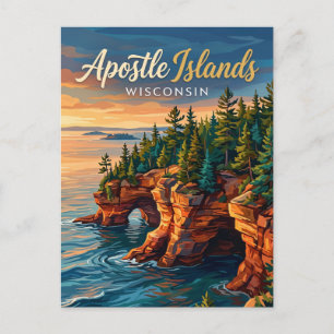 Carte Postale Parc national des îles Apostle, États-Unis d'Améri