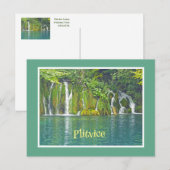 CARTE POSTALE PARC NATIONAL DES LACS DE PLITVICE, CROATIE (Devant / Derrière)