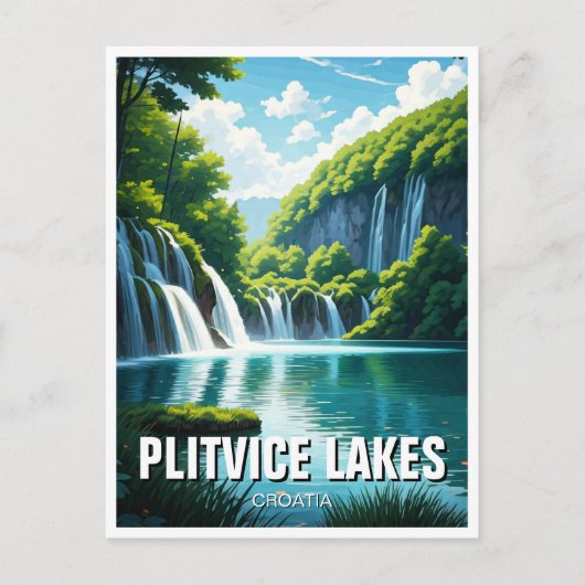 Carte Postale Parc national des lacs Plitvice croatie (Devant)