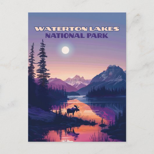 Carte Postale Parc national des Lacs-Waterton Canada Alberta (Devant)