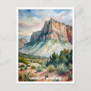 Carte Postale Parc national des montagnes de Guadalupe aquarelle
