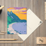 Carte Postale Parc national des Samoa américaines Ofu Beach Cart<br><div class="desc">OEuvre vectorielle des Samoa américaines dans un design de fenêtre. Le parc a été créé en 1988 et est une réserve tropicale de forêt tropicale et de récif corallien dans les îles du centre-sud de l'océan Pacifique du territoire américain des Samoa américaines.</div>