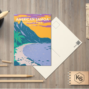 Carte Postale Parc national des Samoa américaines Ofu Beach Cart