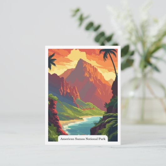 Carte Postale Parc national des Samoa américaines Rainforest (Debout devant)