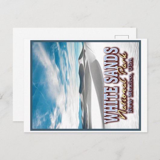 CARTE POSTALE PARC NATIONAL DES SANDS BLANCS - NOUVEAU MEXIQUE U (Devant / Derrière)