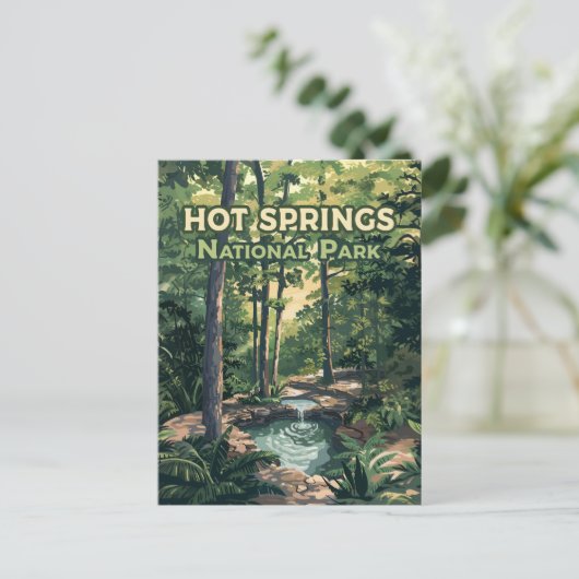 Carte Postale Parc national des sources chaudes Arkansas Retro (Debout devant)