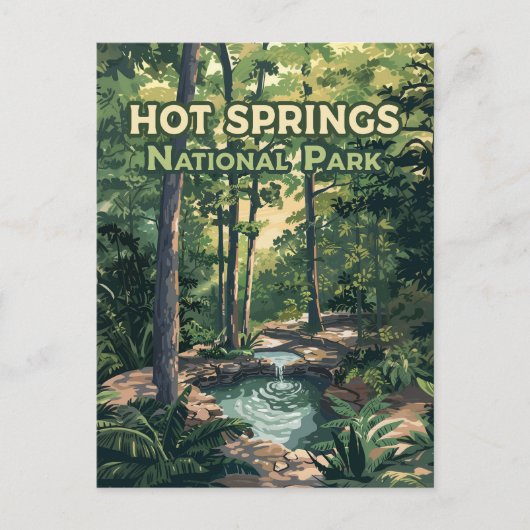 Carte Postale Parc national des sources chaudes Arkansas Retro (Devant)