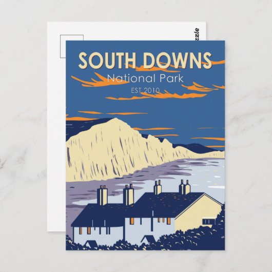 Carte Postale Parc national des South Downs Seven Sisters Anglet (Devant / Derrière)