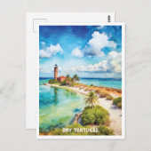 Carte Postale Parc national des Tortugas à sec Peinture aquarell (Devant / Derrière)