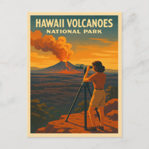 Carte Postale Parc national des volcans d'Hawaï Vintage voyage