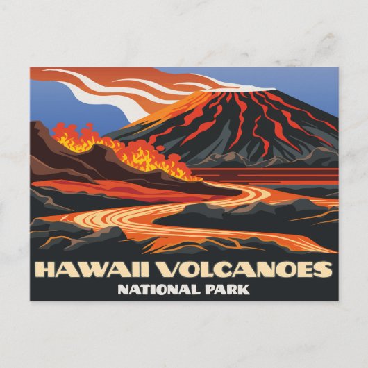 Carte Postale Parc national des volcans d'Hawaii Mauna Loa Vinta (Devant)