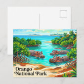 Carte Postale Parc national d'Orango (hippopotames de mer), îles (Devant / Derrière)