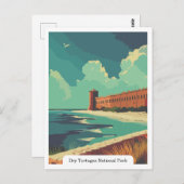 Carte Postale Parc national Dry Tortugas, Floride, États-Unis (Devant / Derrière)