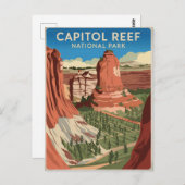 Carte Postale Parc national du Capitol Reef Vintage (Devant / Derrière)
