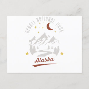 Carte Postale Parc national du Denali vintage Alaska