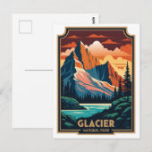 Carte Postale Parc national du Glacier Retro (Devant / Derrière)