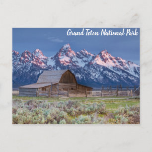Carte Postale Parc national du Grand Teton Wyoming Mountains Gra