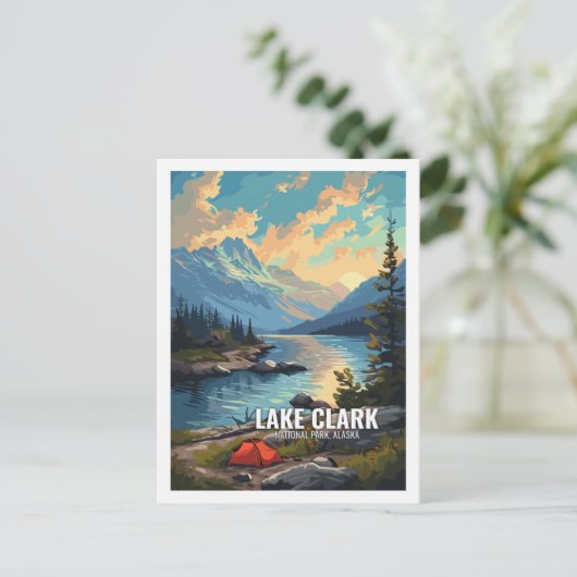 Carte Postale Parc national du lac Clark Alaska USA (Debout devant)