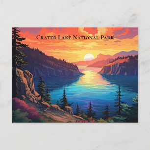 Carte Postale Parc national du lac Crater Souvenir Voyage