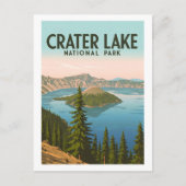 Carte Postale Parc national du lac Crater vintage (Devant)