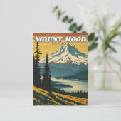 Carte Postale Parc national du Mont Hood illustration retro Déco (Debout devant)