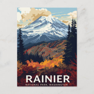 Carte Postale Parc national du mont Rainier Couleurs d'automne