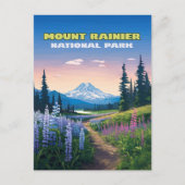 Carte Postale Parc national du Mont Rainier Washington Retro (Devant)
