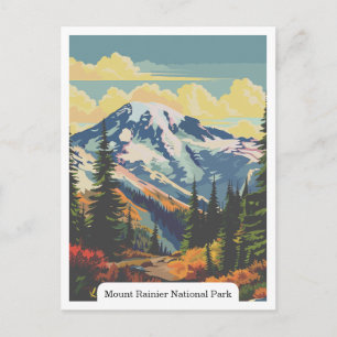 Carte Postale Parc national du mont Rainier, Washington USA