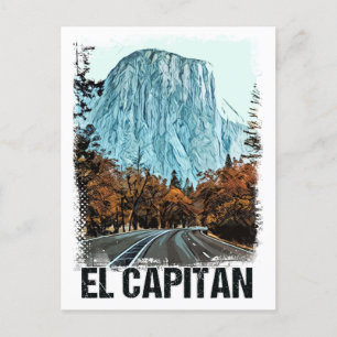 Carte Postale Parc national El Capitan Yosemite Vintage Rétro