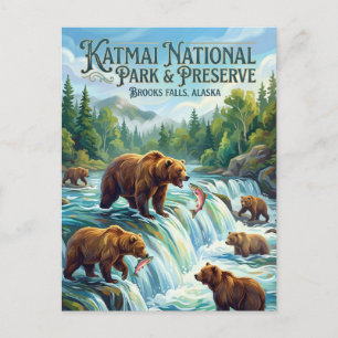 Carte Postale Parc national et réserve de Katmai États-Unis