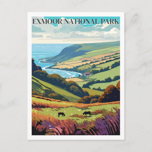 Carte Postale Parc national Exmoor, Angleterre (Devant)