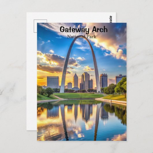 Carte Postale Parc national Gateway Arch Missouri (Devant / Derrière)