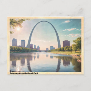 Carte Postale Parc national Gateway Arch Vintage