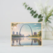 Carte Postale Parc national Gateway Arch Vintage (Debout devant)