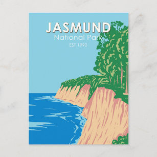 Carte Postale Parc national Jasmund Chalk Cliffs Allemagne Vinta
