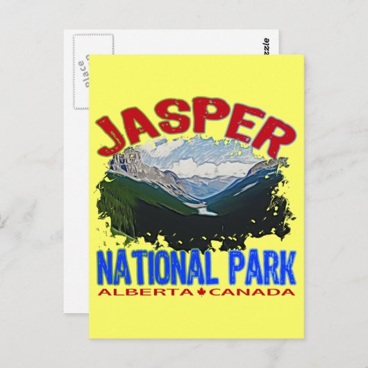 Carte Postale Parc national Jasper, Alberta Canada (Devant / Derrière)