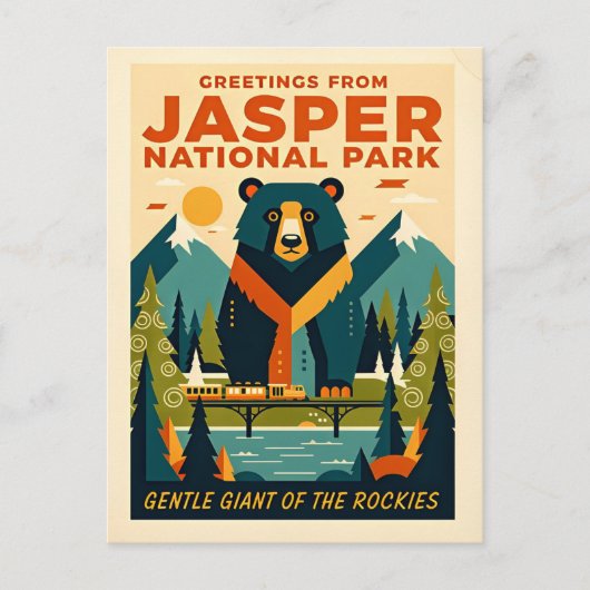 Carte Postale Parc national Jasper Canada (Devant)