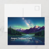 Carte Postale Parc national Jasper la nuit Canada (Devant / Derrière)