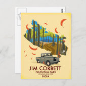 Carte Postale Parc national Jim Corbett, État d'Uttarakhand (Devant / Derrière)