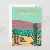Carte Postale Parc national Joshua Tree Cholla Cactus Garden (Devant / Derrière)
