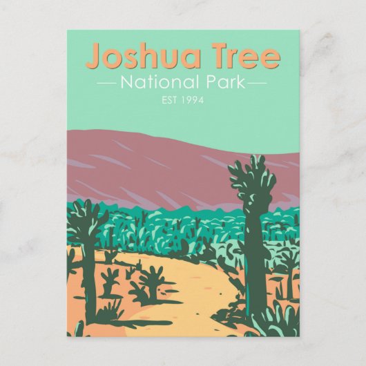 Carte Postale Parc national Joshua Tree Cholla Cactus Garden (Devant)
