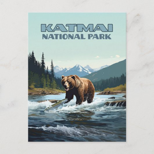 Carte Postale Parc national Katmai Alaska Bear Brooks (Devant)
