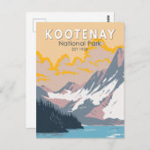 Carte Postale Parc national Kootenay Canada Vintage d'art touris (Devant / Derrière)