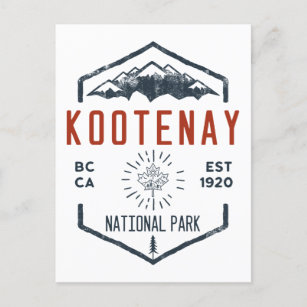 Carte Postale Parc national Kootenay Canada Vintage en détresse