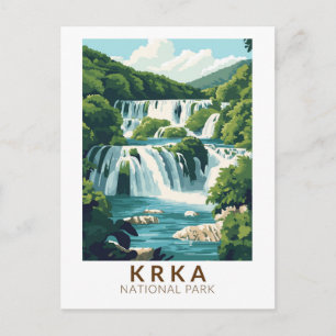 Carte Postale Parc national Krka Croatie Illustration Art de voy