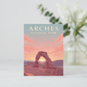 Carte Postale Parc national Moab Utah Arches coucher du soleil (Debout devant)