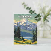 Carte Postale Parc national olympique illustration retro (Debout devant)