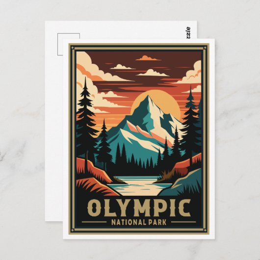 Carte Postale Parc national olympique rétro (Devant / Derrière)