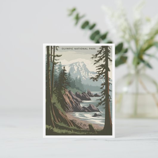 Carte Postale Parc national olympique vintage (Debout devant)